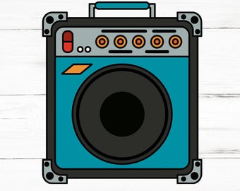 Amplificador de guitarra SVG, Amplificador de guitarra PNG, Arquivos de design de amplificador de guitarra, Pacote de amplificador de guitarra, Designs de amplificador de guitarra