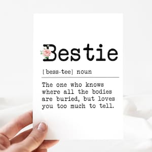 Bestie Card, Bestie Invite, Best Friends Clipart, Best Friend Birthday Card, Editable Bestie Card, Bestie Card Template [id: 22952858]