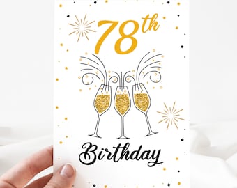 Funny Birthday Card, 78th Happy Birthday Card, 78th Birthday Card Editable, 78th Birthday Invite, 78th Birthday Party Card [id: 23919640]