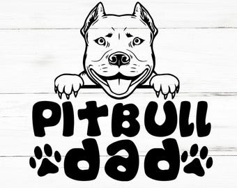 Pitbull Dad SVG, Pitbull Dad PNG, Pitbull Dad Design Files, Pitbull Dad Bundle, Pitbull Dad Designs