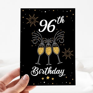 Funny Birthday Card,96th Happy Birthday Card,96th Birthday Card Editable, 96th Birthday Invite, 96th Birthday Party Card [id: 23737800]