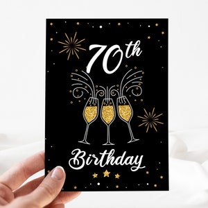 Funny Birthday Card,70th Happy Birthday Card,70th Birthday Card Editable, 70th Birthday Invite, 70th Birthday Party Card [id:23737145]