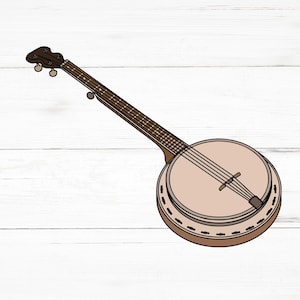Banjo SVG, Banjo PNG, Banjo Design Files, Banjo Bundle, Banjo Designs