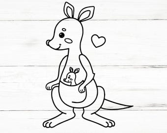 Kangaroo SVG, Kangaroo PNG, Kangaroo Design Files, Kangaroo Bundle, Kangaroo Designs