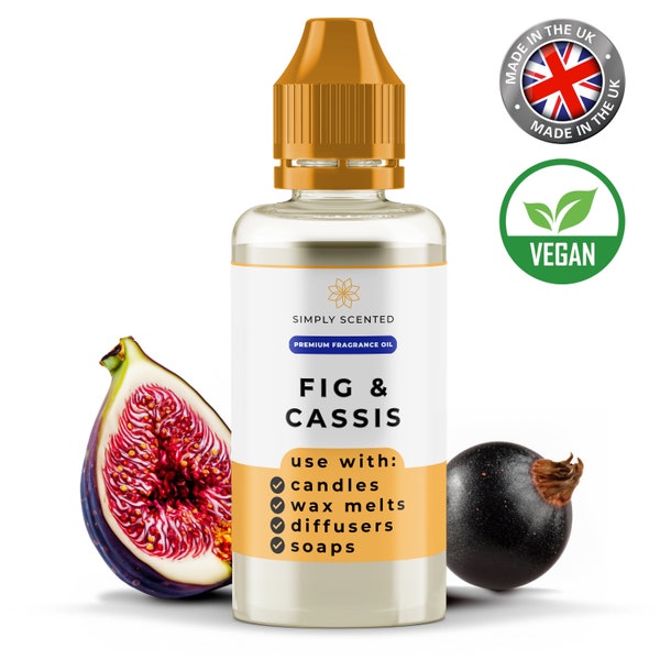 Feige & Cassis Duftöl 10ml | für Kerzen, Melts, Seifen und Diffuser | Einfach duftender, konzentrierter Duft für Zuhause, Geschäft oder Hobby