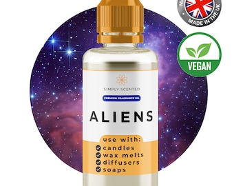 Aliens Fragrance Oil 10ml | for Candles, Melts, Soaps and Diffusers | Simply Scented Concentrated Scent Home Business Hobby