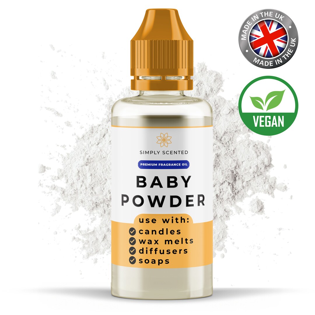 Baby Powder Fragrance Oil 10ml for Candles, Melts, Soaps and Diffusers Simply Scented