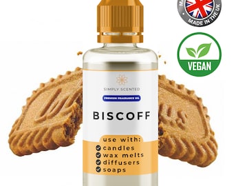 Biscoff Fragrance Oil 10ml | for Candles, Melts, Soaps and Diffusers | Simply Scented Concentrated Scent Home Business Hobby