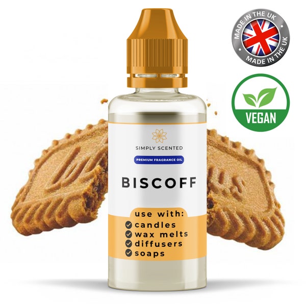 Biscoff Fragrance Oil 10ml | for Candles, Melts, Soaps and Diffusers | Simply Scented Concentrated Scent Home Business Hobby