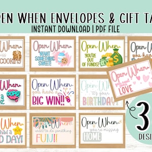 Open wanneer-enveloppen voor studenten | Cadeaukaartjes openen wanneer | College zorgpakketten | Verzorgingspakketten voor dierbaren | Open wanneer-labels