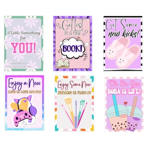 Printable Teen Girl Gift Card Book | Teenage Girl Birthday Gift | Girl ...