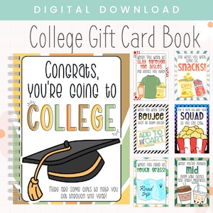 Afdrukbaar grappig college-cadeaubonboek | College-cadeaubon Fotoalbumpagina's | Afstudeercadeau | College drop-off cadeau