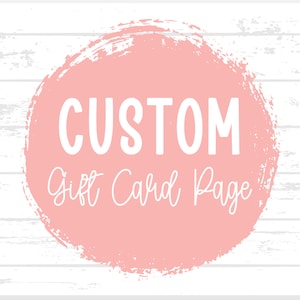 Página de libro de tarjetas de regalo personalizadas