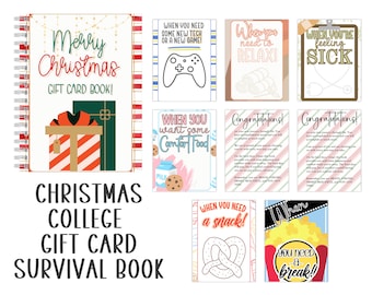 College Geschenk Karte Buch | College Care Paket | Abitur Geschenk | Druckbare Geschenk Karte Buch | College Weihnachtsgeschenk