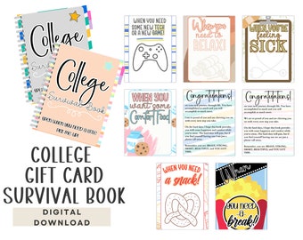 College Gift Card Book | College Care Package | High School Graduation Gift | Printable Gift Card Book | College Gift For Kids from Parents