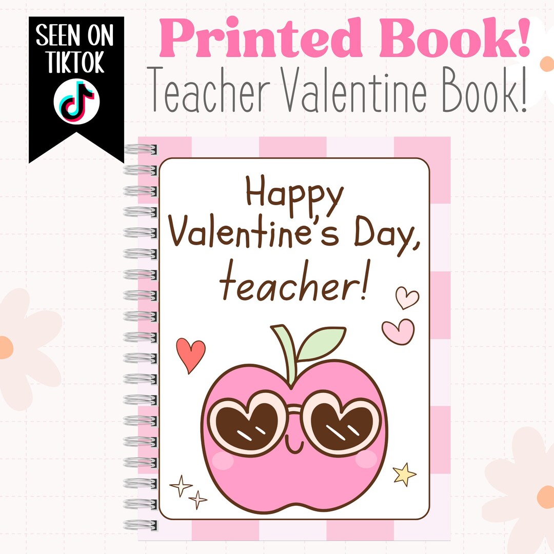 Printed If You Give A Teacher A Valentine Book | Valentine Teacher Gift