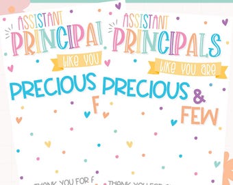 Printable Assistant Principal Appreciation Gift Card Holder | Assistant Principal Appreciation Week Gift | Assistant Principal Thank You