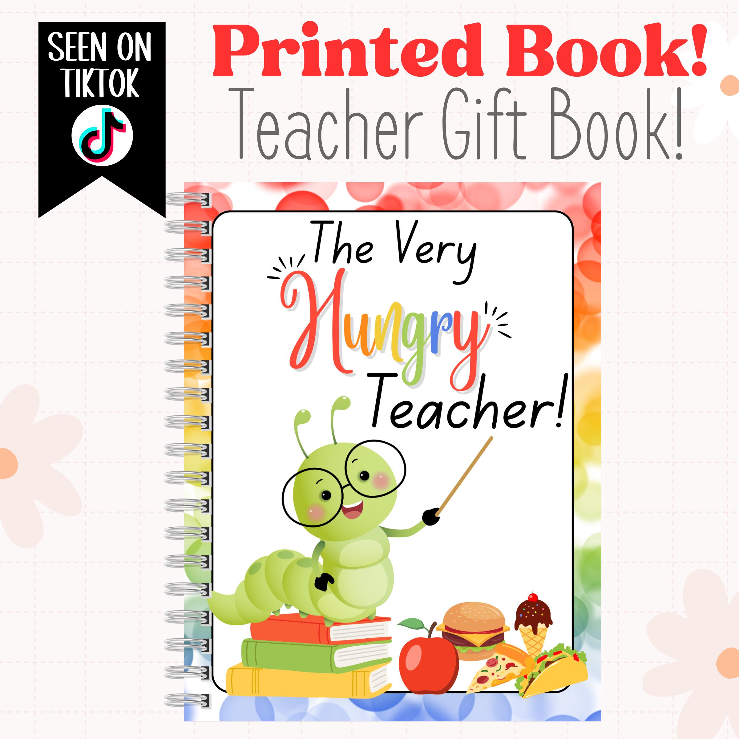 Printed The Very Hungry Teacher Teacher Gift Card Book Teacher Appreciation Teacher Christmas Gifts Teacher Gift Ideas