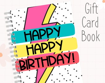 Printable Birthday Gift Card Book | Birthday Gifts for Teens | Birthday Gifts for Adults | Gift Card Book | Gift Card Photo Album
