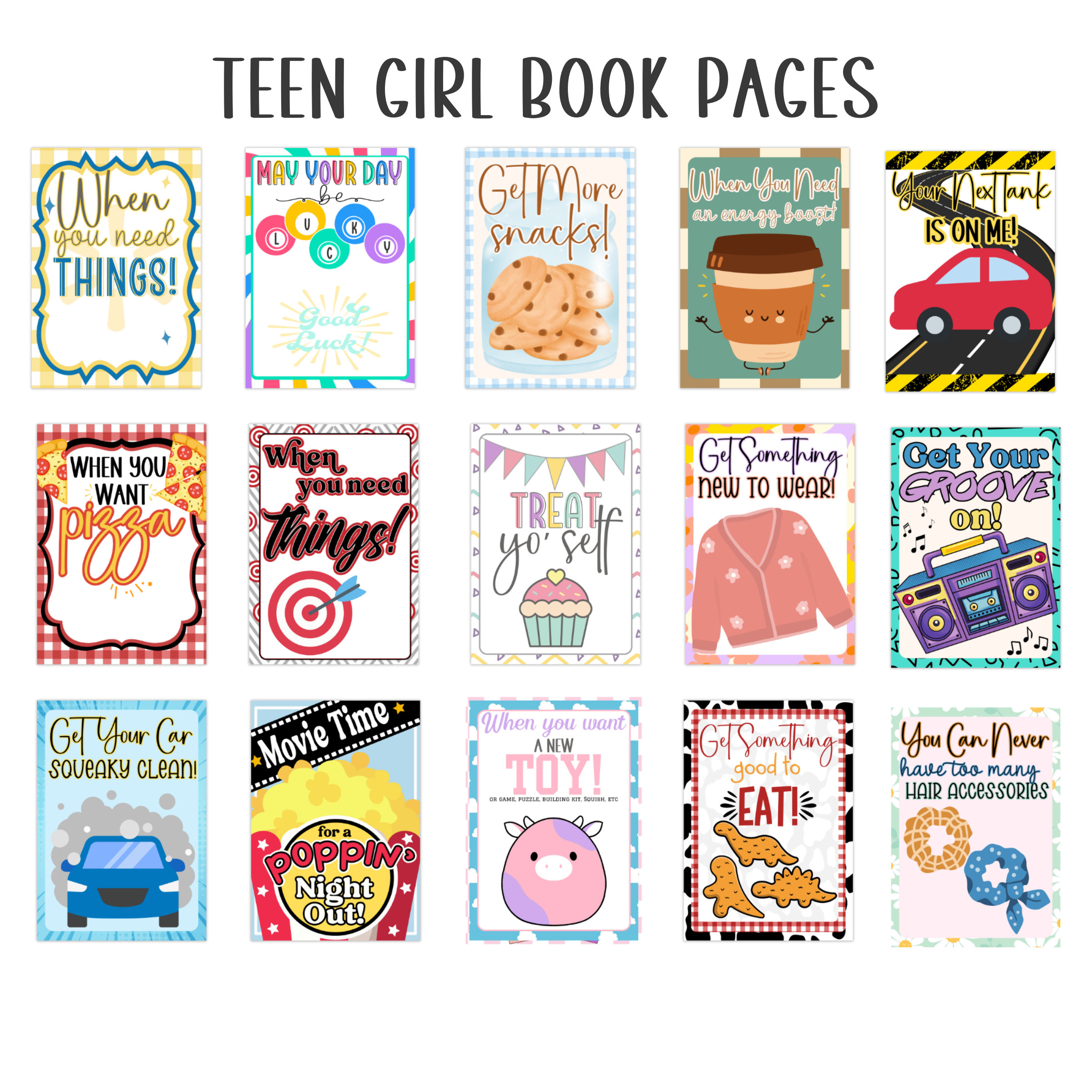 Teenager Gift Card Book! The perfect teenager birthday gift.