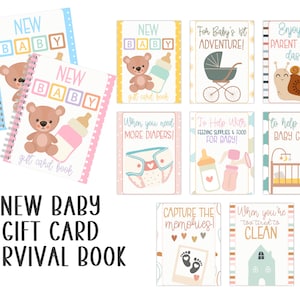 Nouveau livre de cartes-cadeau pour bébé à imprimer | Cadeau baby shower | Cadeaux de grossesse | Cadeaux pour bébé | Cadeaux pour nouvelle maman | Cadeau pour future maman Cadeaux pour nouveaux parents