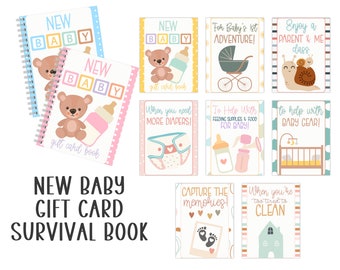 New Baby Gift Card Book Printable | Baby Shower Gift | Pregnancy Gifts | Baby to Be Gifts | New Mom Gifts | Mom to Be Gift New Parent Gifts