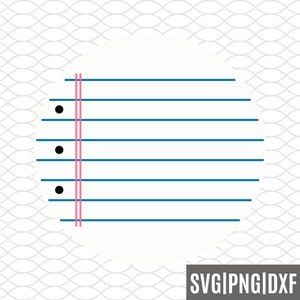 Insegnante carta a righe ornamento SVG / insegnante ornamento SVG / carta notebook SVG / carta a righe svg / carta quaderno a righe insegnante svg