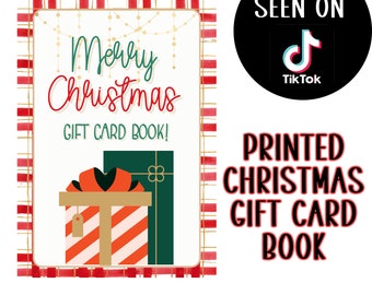 Printed Christmas Gift Card Book | Christmas Gift Card Holder | College Gift | Christmas Gift for Adults & Teenagers | Christmas Gift Ideas