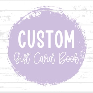 Custom Gift Card Book 15 Pages