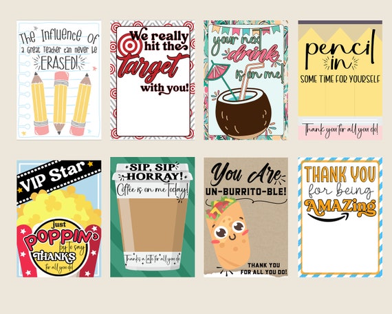 Printable Teacher Gift Card and Book Gift Idea: Great Anytime of Year!