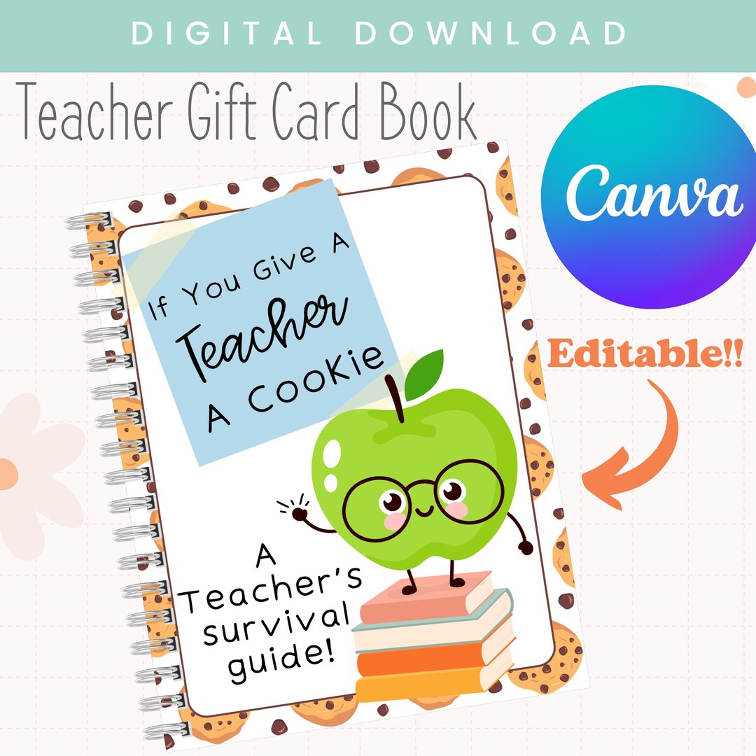 Printable If You Give A Teacher A Cookie Gift Book | Teacher ...