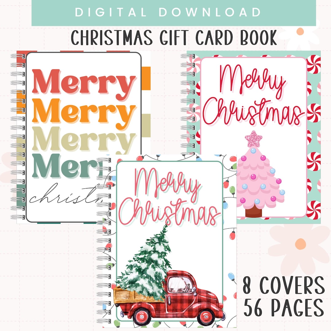 Printable Christmas Gift Card Book | Christmas Gift Card Holder ...