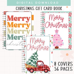 Druckbare Weihnachtsgeschenk Kartenbuch | Weihnachtsgeschenk-Kartenhalter | Uni Geschenk | Weihnachtsgeschenk für Erwachsene & Jugendliche | Individuell