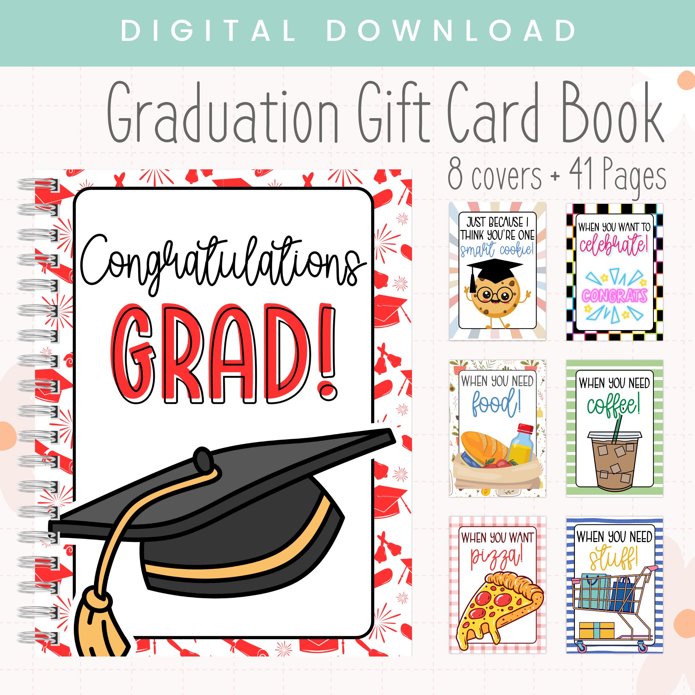 High School Graduation Gift Card Book | College Graduation Gift Card Book |  Printable Gift Card Book - Etsy, image size:2400x2400