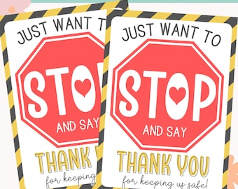 Printable Crossing Guard Gift Card Holder | Safety Guard Appreciation Gift | Thank You Card | School Crossing Guard | Bus Driver
