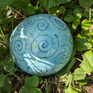 Decorative garden ball, hand-made, ceramic