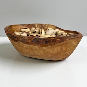 Rustic Bowl | Boat-Shaped Bowl | Olive Wood