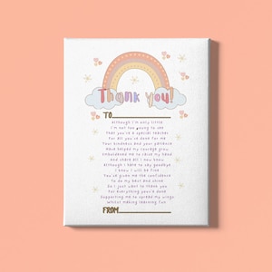 Digital Download Regenbogen Danke Lehrer Wertschätzung Personalisieren Gedicht Spezielles Lehrer Geschenk Wand Kunst Druck Legehenn Geschenk Kind füllt sich aus