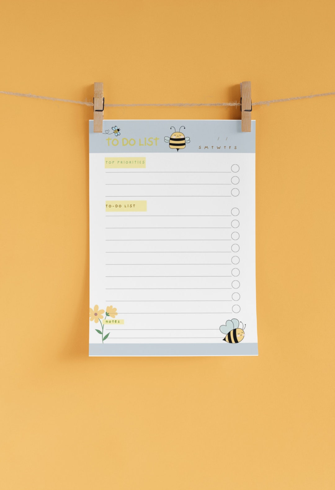 Digital Download Busy Bee Daily Planner Printable - Etsy
