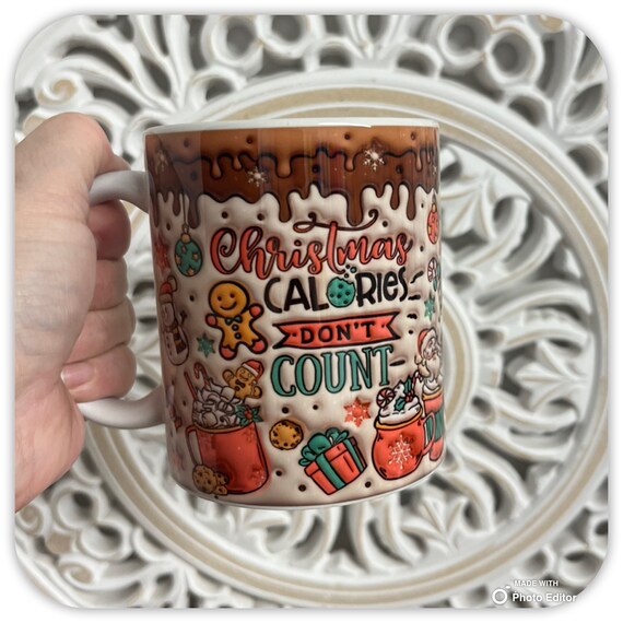 Personalised Christmas Calories 11oz Ceramic Mug