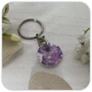 Personalised Purple Floral Trolley Token