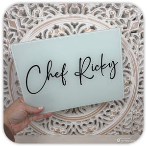 Personalised Any Wording Glass Chopping Board