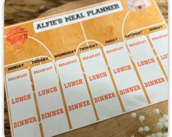 Personalised Weekly Meal Planner Board | A3 A4 Aluminium Dry Wipe Kitchen Organiser