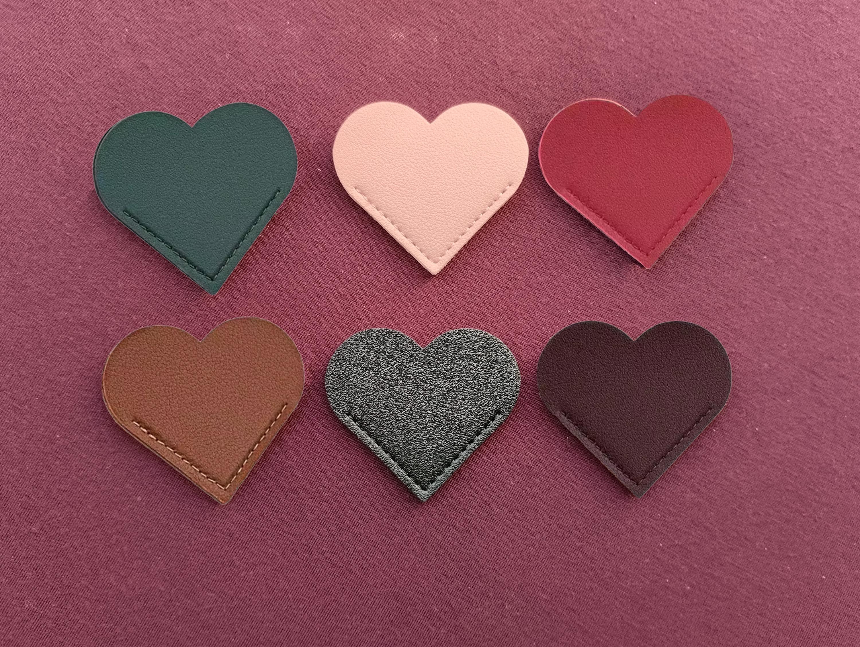 Leather Heart Shaped Page Corner Bookmark - Etsy