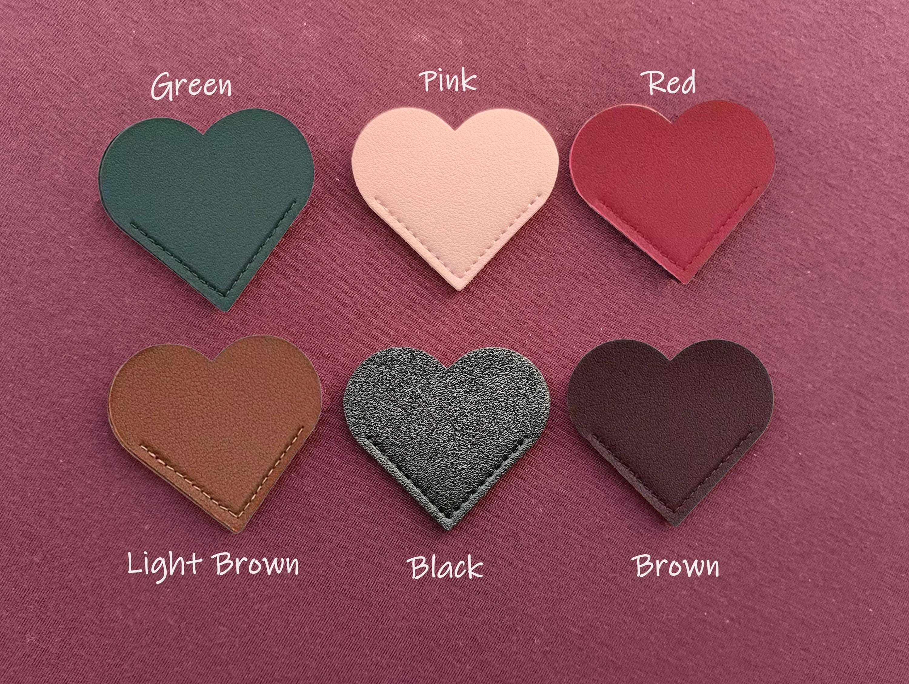 Leather Heart Shaped Page Corner Bookmark - Etsy