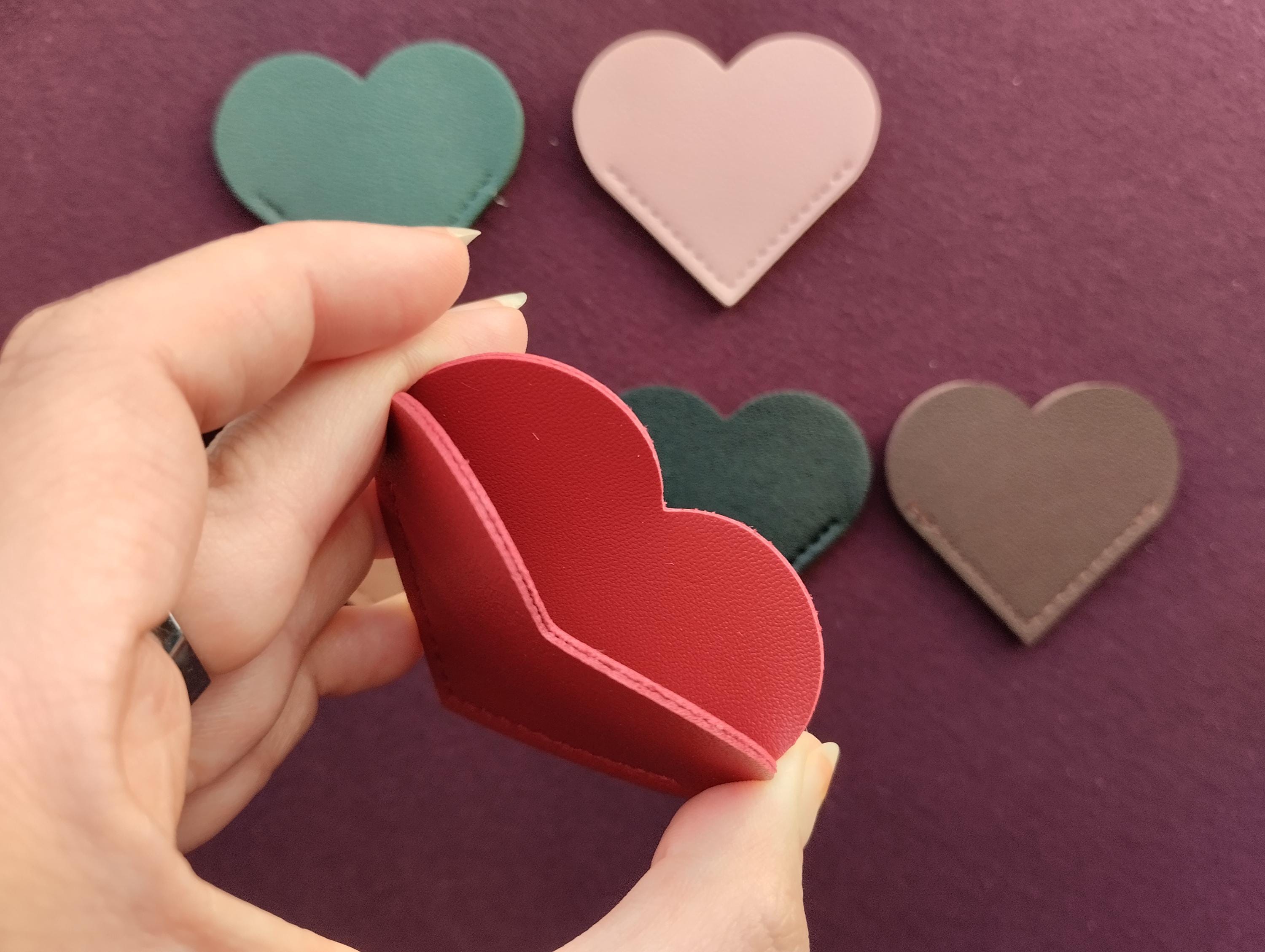 Leather Heart Shaped Page Corner Bookmark - Etsy