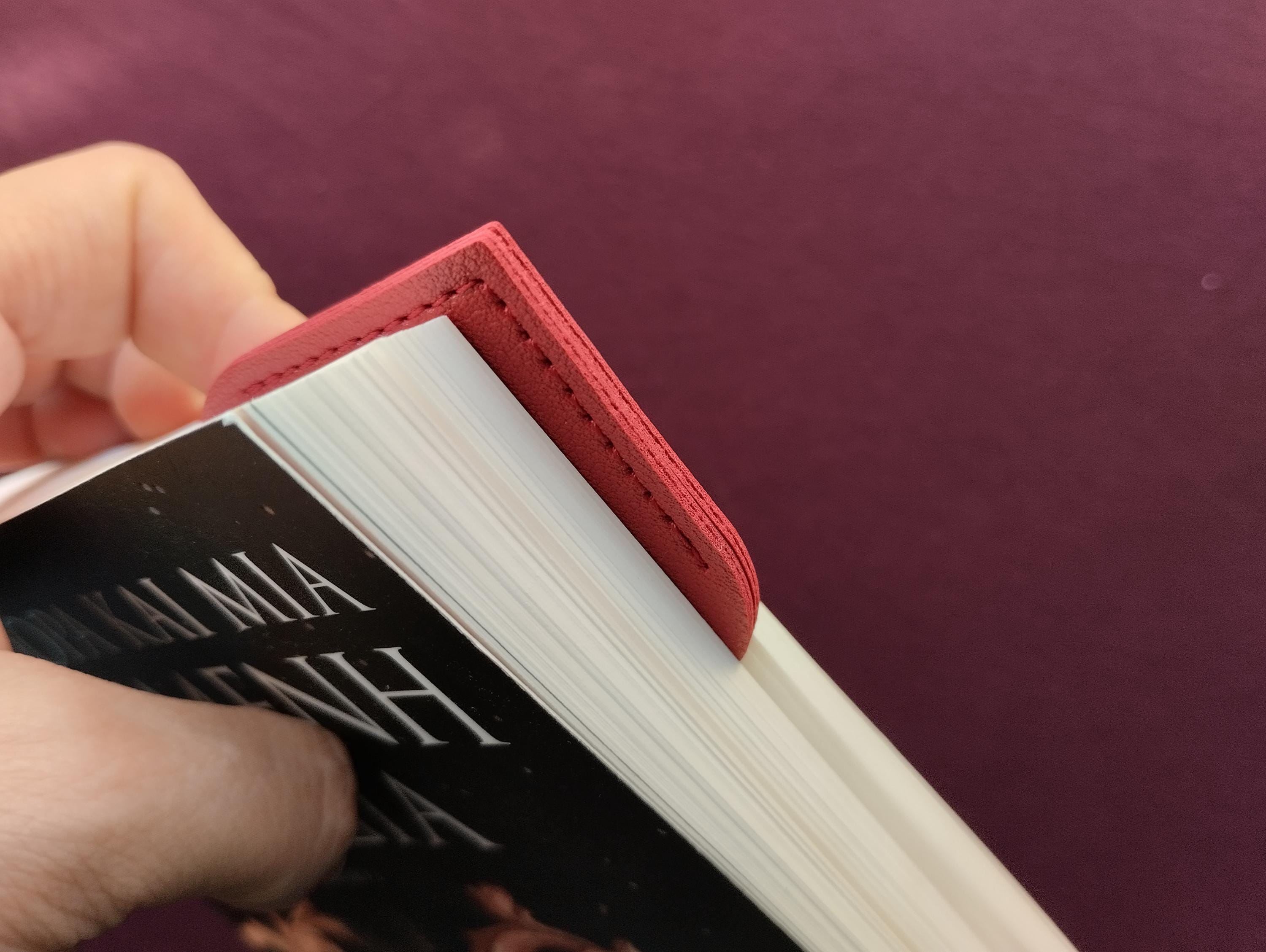 Leather Heart Shaped Page Corner Bookmark - Etsy