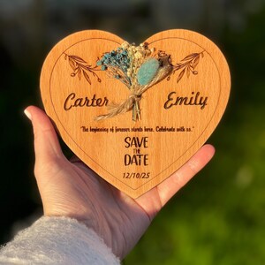 Conjunto de convites de madeira personalizados, convite de casamento de madeira campestre, cartão de casamento de madeira rústica, conjunto de convites de casamento de madeira