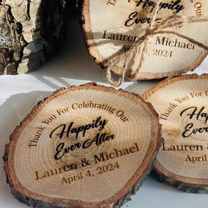 Rustic wooden coasters Set , Personalized Favor For Guest , Engraved Wooden Coaster, Bridesmaid Wooden Coaster, Natural Wooden Coaster