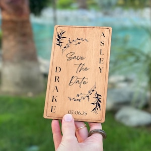Faire-parts gravés sur bois, Faire-part de mariage en bois découpé au laser, Faire-part en bois personnalisé, Faire-part de mariage bohème personnalisé